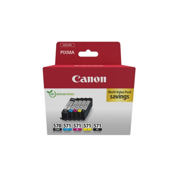 Canon Μελάνι Inkjet PGI-570/CLI-571 Ink 5 Colours (0372C006) (CANCLI-571MP) - SCAX