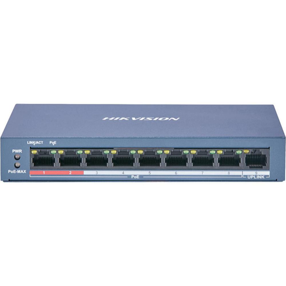 Hikvision 9 Port Unmanaged PoE Switch L2 Series (DS-3E0109P-E/M(B)) (HKVDS-3E0109P-E-MB) - SCAX Hikvision 9 Port Unmanaged PoE Switch L2 Series (DS-3E0109P-E/M(B)) (HKVDS-3E0109P-E-MB) - SCAX