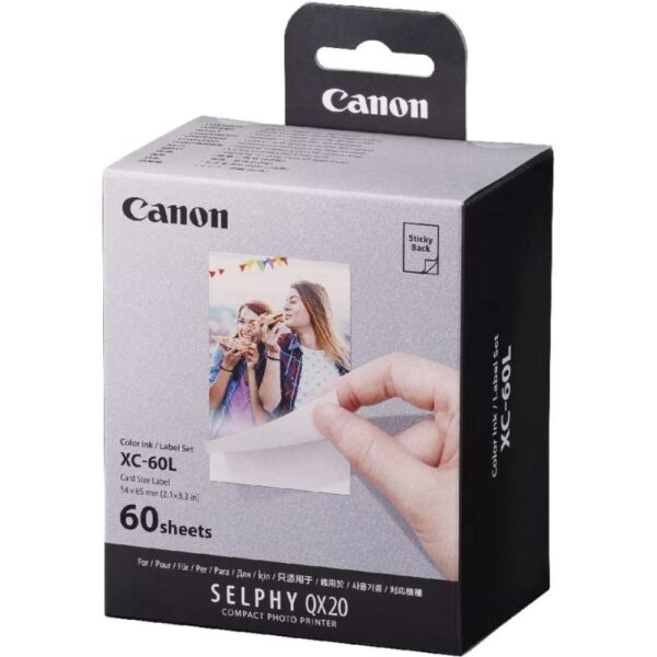 Canon XC-60L Color Ink & Sticker Set 60prints 54x85 mm (6756C001AA) (CANXC60L) - SCAX