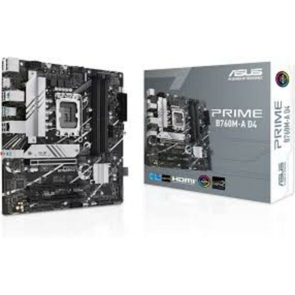 ASUS PRIME B760M-A D4-CSM Intel B760 LGA 1700 micro ATX (90MB1D00-M1EAYC) (ASU90MB1D00-M1EAYC) - SCAX
