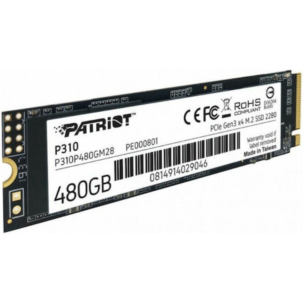 Patriot P310 480 GB PCIe 3.0 x4 NVMe 1.3 M.2 2280 (P310P480GM28) (PATRP310P480GM28) - SCAX Patriot P310 480 GB PCIe 3.0 x4 NVMe 1.3 M.2 2280 (P310P480GM28) (PATRP310P480GM28) - SCAX