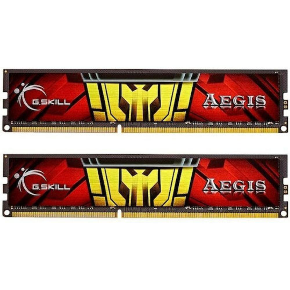 G.Skill Aegis DDR3 16GB RAM με 2x8GB Modules και Ταχύτητα 1333 για Desktop (F3-1333C9D-16GIS) - SCAX