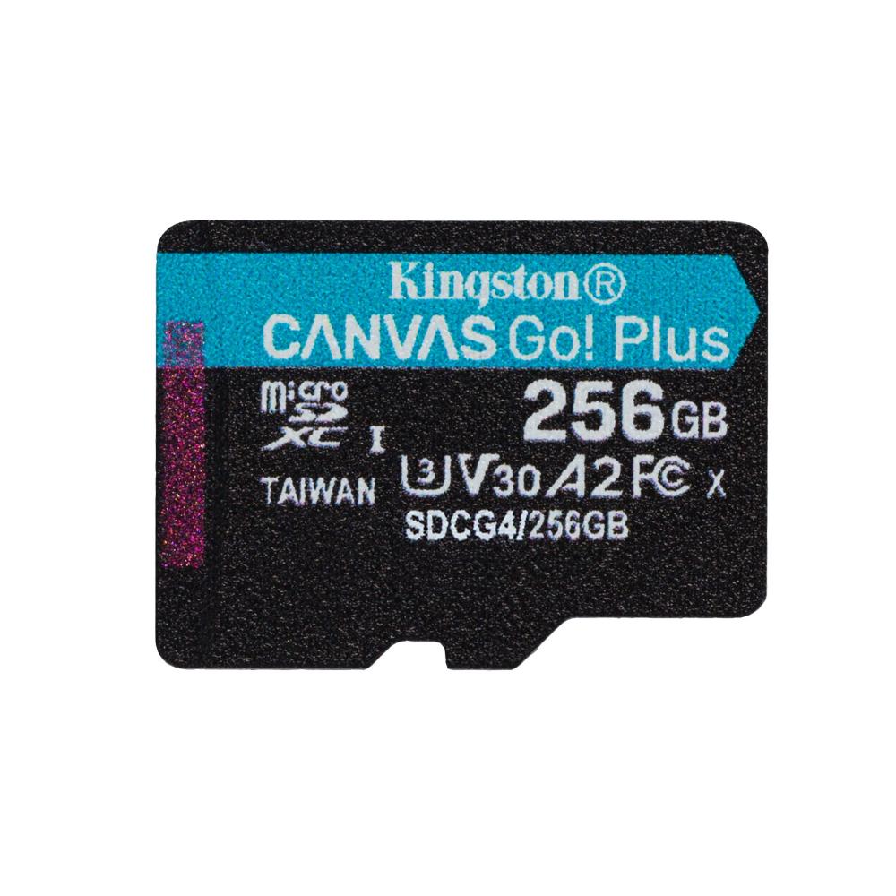 Kingston microSD 256GB CanvasGo+ 200MB/s A2 U3 V30 adapt (SDCG4/256GB) (KINSDCG4-256GB) - SCAX