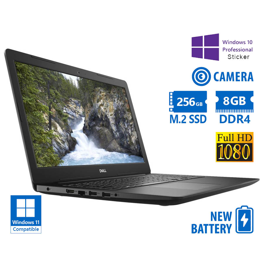 Dell Vostro 3580 i5-8265U/15.6”FHD/8GB DDR4/256GB M.2 SSD/DVD/Camera/New Battery/10P Grade A Refurbi - SCAX