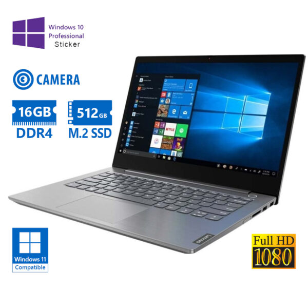 Lenovo (A-) ThinkBook 14-IIL i7-1065G7/14``FHD/16GB DDR4/512GB M.2 SSD/No ODD/Camera/10P Grade A- Re - SCAX