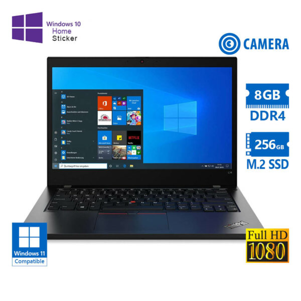 Lenovo ThinkPad T14 Gen 1 i5-10310U/14”FHD/8GB DDR4/256GB M.2 SSD/No ODD/Camera/10H Grade A Refurbis - SCAX