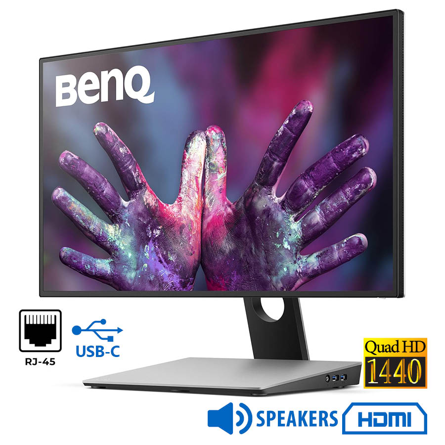 Used Monitor PD2710QC Q-LED/BenQ/27``QHD/2560x1440/Wide/Grey/Black/w/Speakers/DP & HDMI & Type-C & L - SCAX