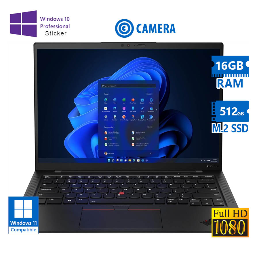 Lenovo (A-) ThinkPad X1 Carbon Gen8 i7-10510U/14``FHD/16GB DDR3/512GB M.2 SSD/No ODD/Camera/10P Grad - SCAX