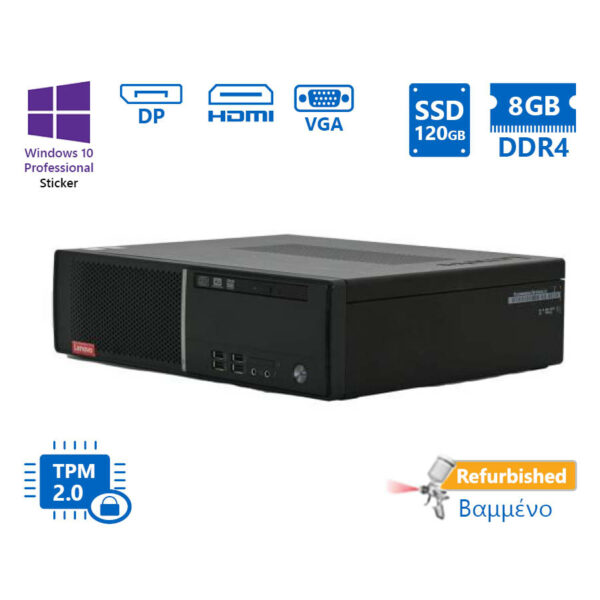 Lenovo V520S-08IKL SFF i3-7100/8GB DDR4/120GB SSD/DVD/10P Grade A+ Refurbished PC - SCAX