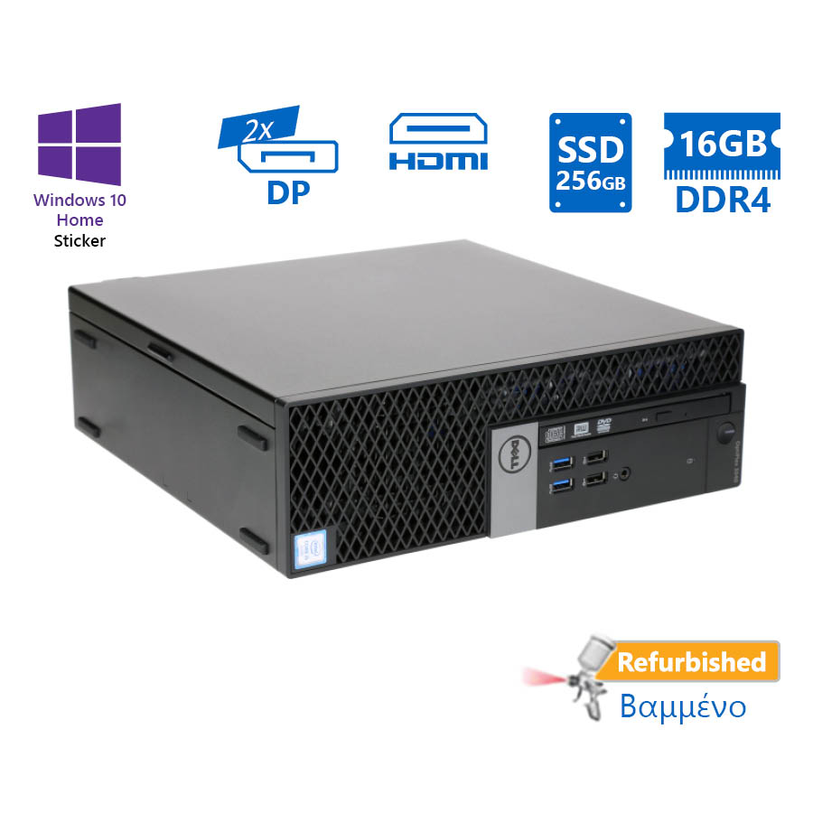Dell 5050 SFF i5-6500/16GB DDR4/256GB SSD/DVD/10H Grade A Refurbished PC - SCAX