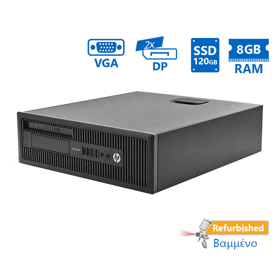 HP 600G1 SFF i5-4670/8GB DDR3/120GB SSD/DVD/Grade A+ Refurbished PC - SCAX