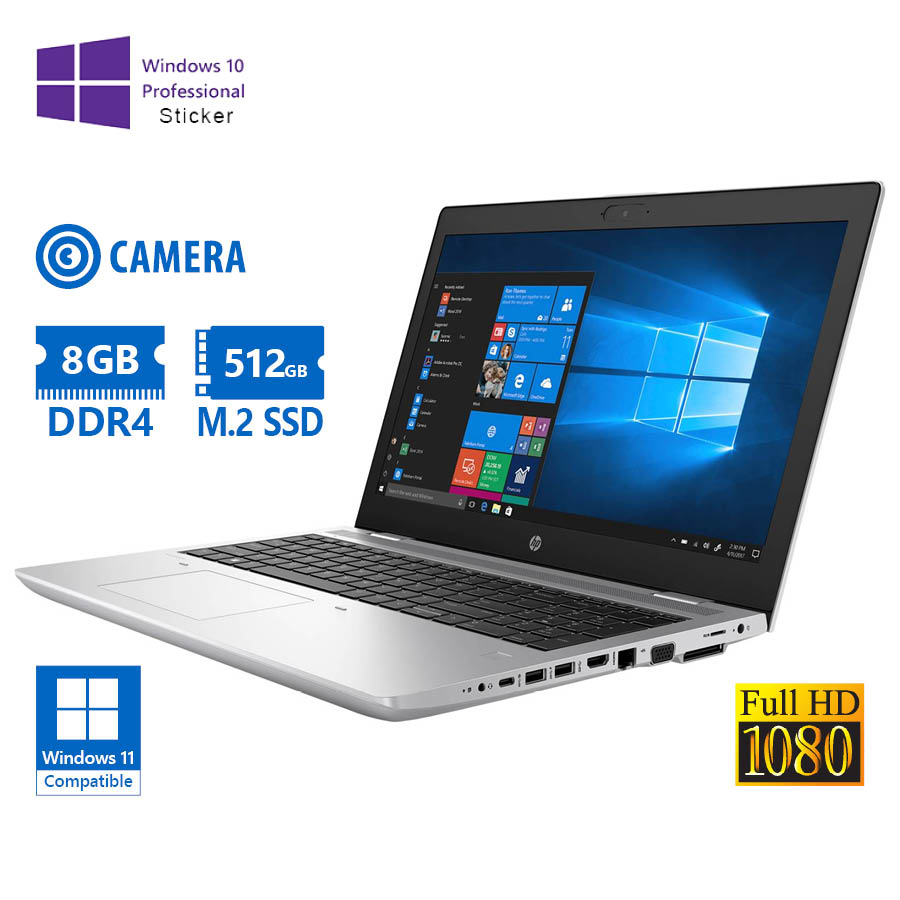 HP (A-) ProBook 650 G5 i5-8365U/15.6``FHD/8GB DDR4/512GB M.2 SSD/No ODD/Camera/10P Grade A- Refurbis - SCAX