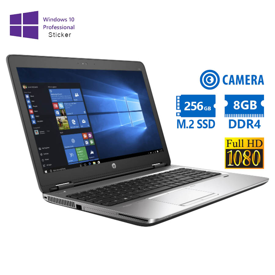 HP ProBook 650 G2 i5-6200U/15.6``FHD/8GB DDR4/256GB M.2 SSD/No ODD/Camera/10P Grade A Refurbished La - SCAX