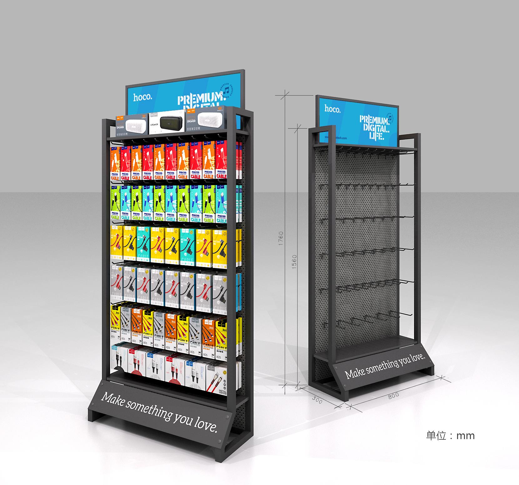 HOCO HN12 ΜΕΤΑΛΛΙΚΟ ΣΤΑΝΤ ΓΙΑ ΚΡΕΜΑΣΤΑ L800*D300*H1760mm (2 KIB) - SCAX