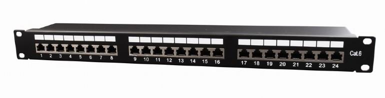 GEMBIRD Patch Panel Cat.6 24 port shielded patch panel GEMBIRD Patch Panel Cat.6 24 port shielded patch panel
