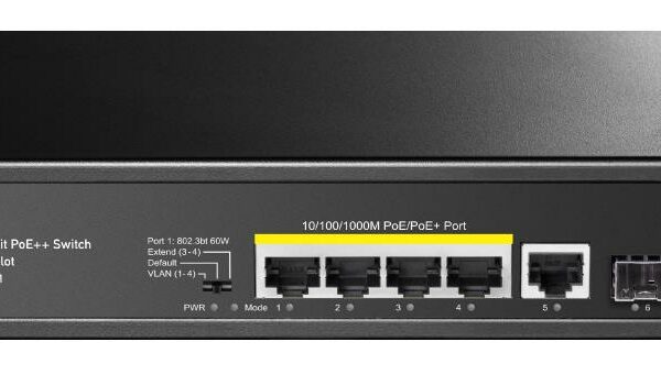 CUDY GS1005PTS1 5-PORT GIGABIT POE+ SWITCH WITH 1 SFP PORT 120W - SCAX