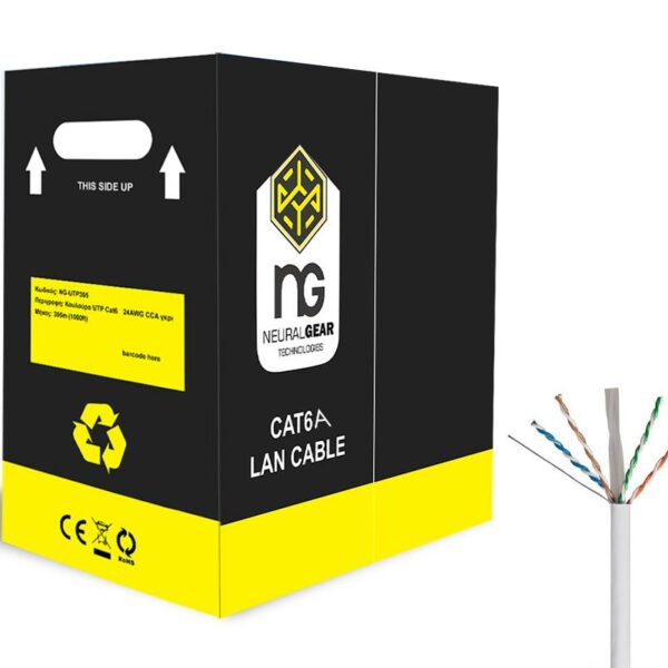 NG ΚΑΛΩΔΙΟ ΔΙΚΤΥΟΥ UTP ΓΚΡΙ CAT6A COPPER 305m