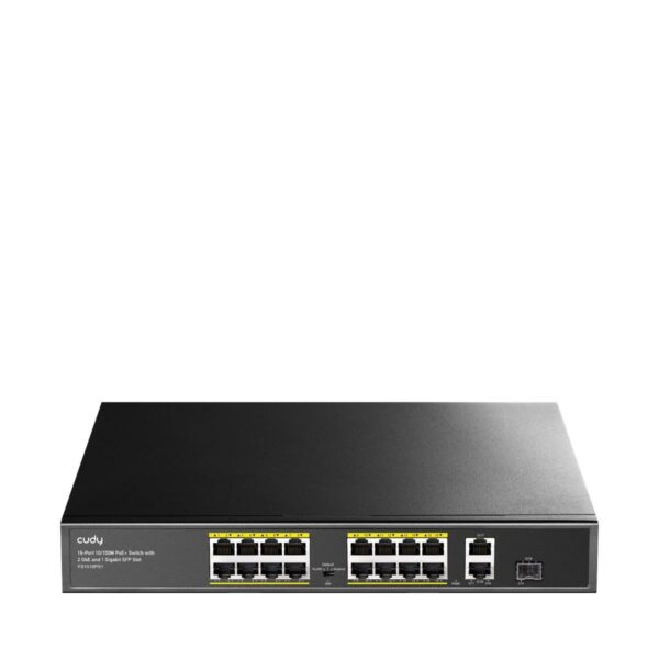 CUDY FS1018PS1 16-PORT 10/100M POE+ SWITCH + 2 UPLINK GIGABIT + 1 SFP PORT