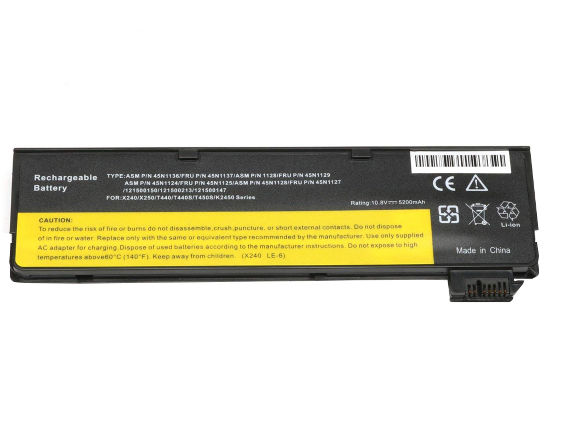 IBM THINKPAD X240 T440 T440S BATTERY 6CELL - 45N1136 Refurbished
