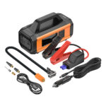 Hoco QS4 Smart Air Pump 3.8 bar Πίεση Αέρα με 5 Τρόπους Λειτουργίας και Εκκινητής Μπαταρίας 10000mAh 38.5Wh με Led Ένδειξη και Φακό Μαύρο - SCAX