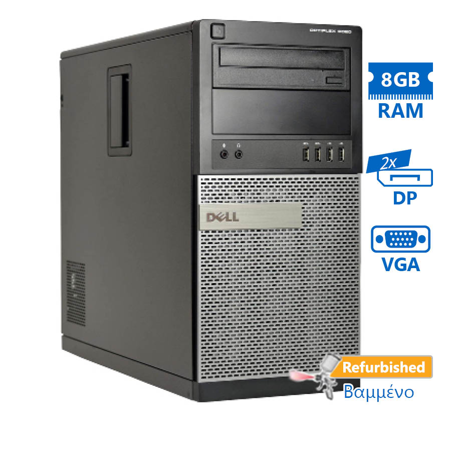 Dell 9020 Tower i5-4690/8GB DDR3/500GB/DVD/8H Grade A+ Refurbished PC - SCAX