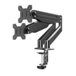 Βάση Οθόνης διπλή γραφείου 17- 27 μαύρη W020 - SCAX