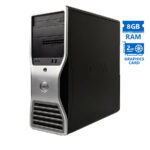 Dell Precision T5500 Tower Xeon X5647(4-Cores)/8GB DDR3/500GB/Nvidia 2GB/DVD Grade A Workstation Ref - SCAX
