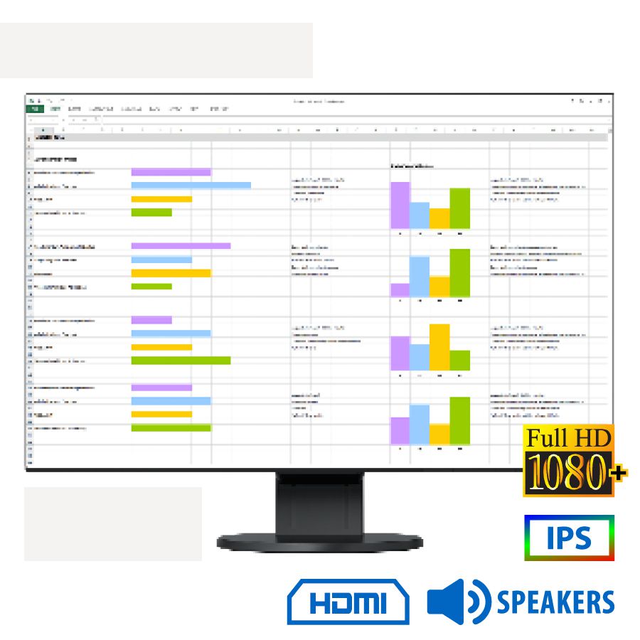 Used Monitor GRADE A FlexScan EV2456 IPS LED Eizo 24``FHD/1920x1200/Wide/Black/w/Sreakers/D-SUB & DVI-D & DP