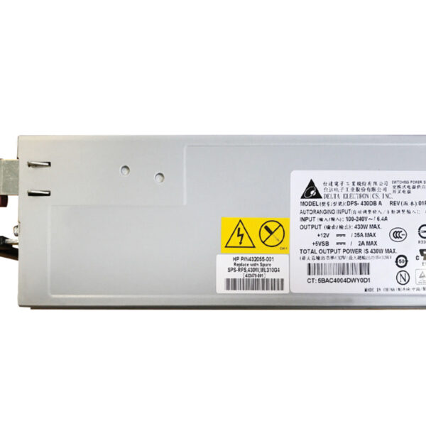 POWER SUPPLY SRV HP ML310 G5P 430W - 432055-001 Refurbished