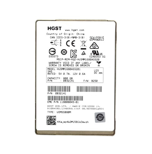 SSD SRV 800GB SAS 2.5" HGST 12G HUSMM1680ASS201 Refurbished