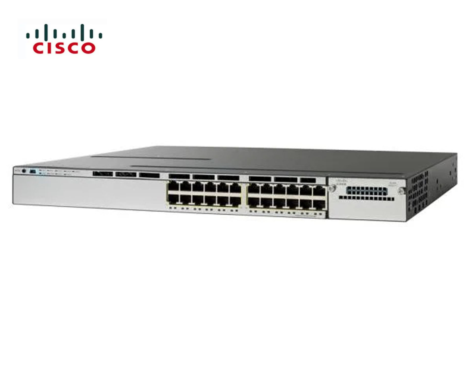 SWITCH ETH 24P 1GBE CISCO 3750X  2x350w 2xFAN LAN Base Refurbished