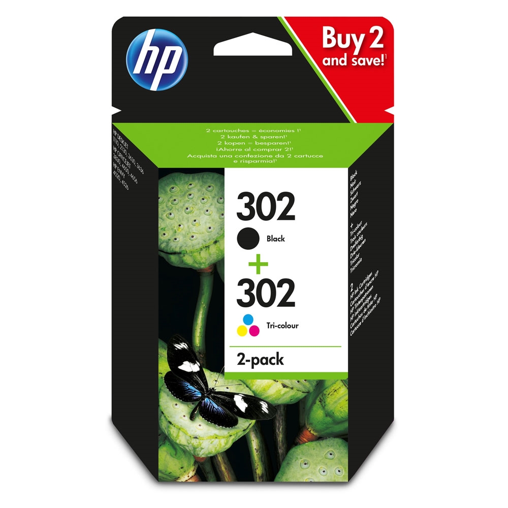 HP Μελάνι Inkjet No.302 Black & Colour 2-Pack (X4D37AE) (HPX4D37AE) - SCAX