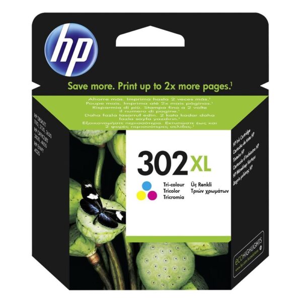 HP Μελάνι Inkjet No.302 XL Tri-Colour (F6U67AE) (HPF6U67AE) - SCAX