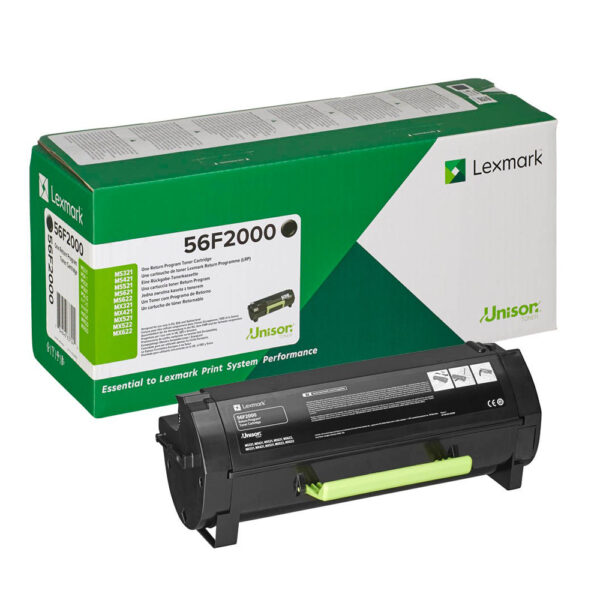 LEXMARK MS/MX 321/421/521/522/621/622 TONER BLACK 6K (56F2000) (LEX56F2000) - SCAX