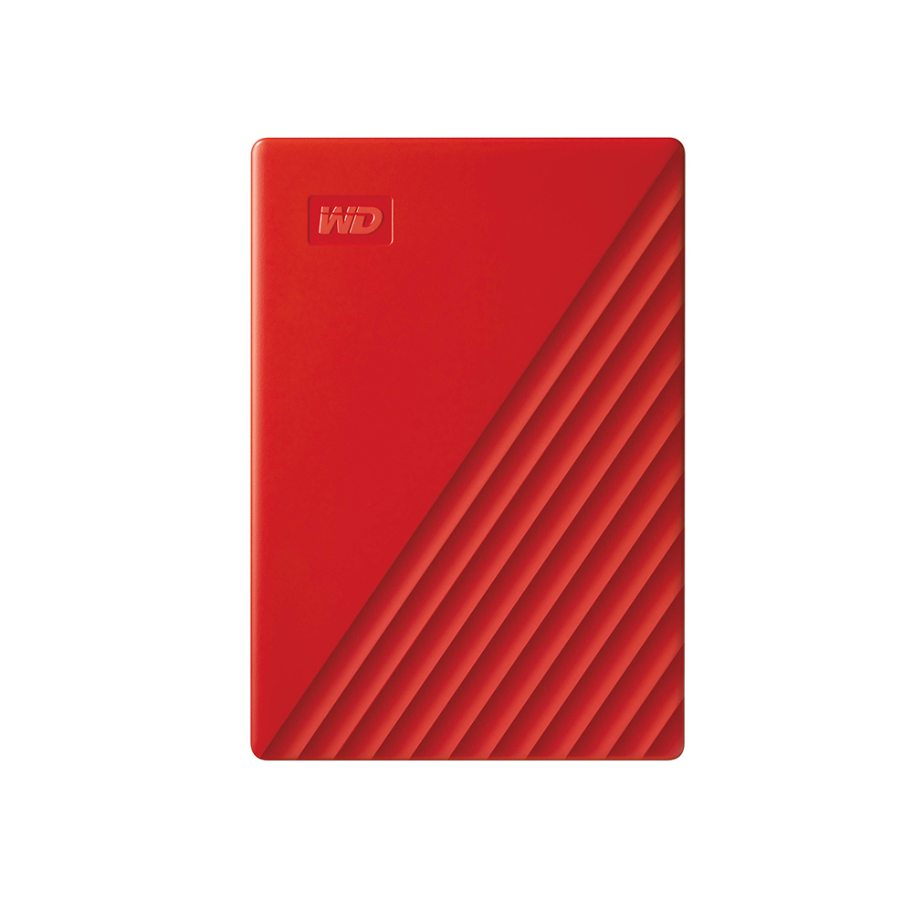 Western Digital My Passport 4TB External USB 3.2 Gen 1 Portable Hard Drive (Red) (WDBPKJ0040BRD-WESN) - SCAX