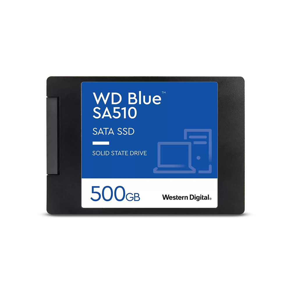Western Digital Blue SA510 SATA SSD 500GB 2.5”/7mm Cased (WDS500G3B0A) - SCAX