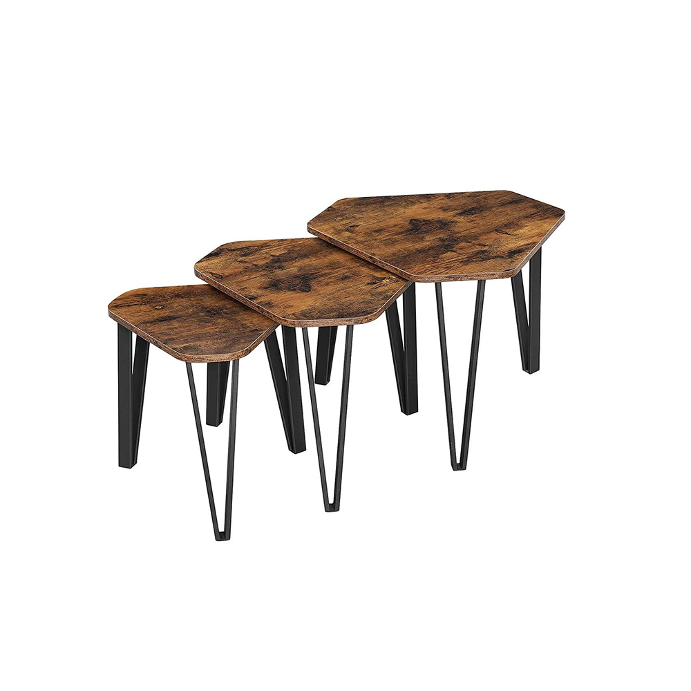 Vasagle Set of 3 Nesting Coffee Table (LNT14BX) (VASLNT14BX) - SCAX