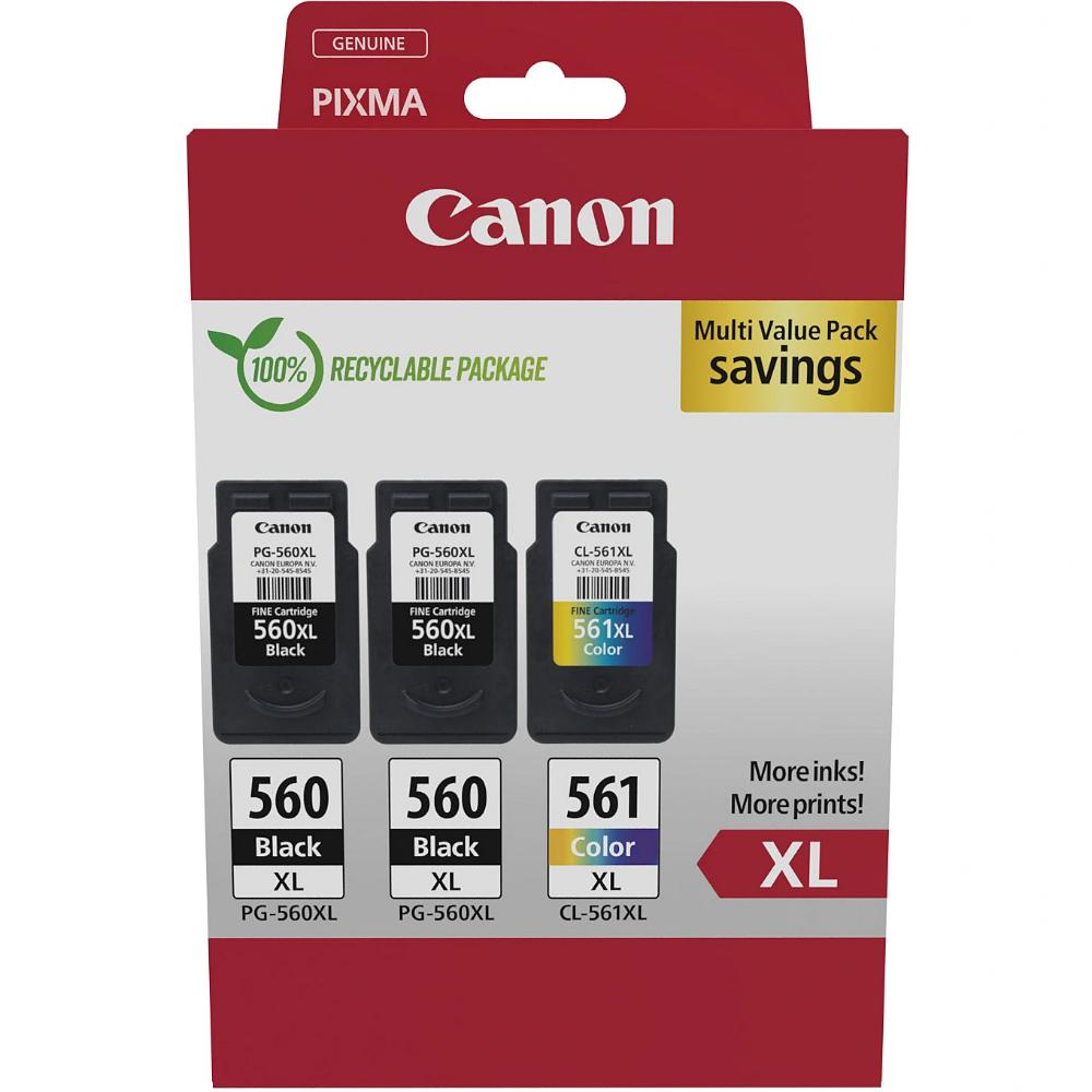 Canon Μελάνι Inkjet PG-560XLx2/CL-561XL MultiPack (3712C009) (CANPG-560XLMP) - SCAX
