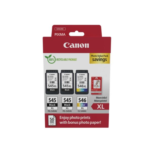 Canon Μελάνι Inkjet PG-545XLx2/CL-546XL Ph. Value Pack (8286B015) (CANCL-546XLPVP) * - SCAX