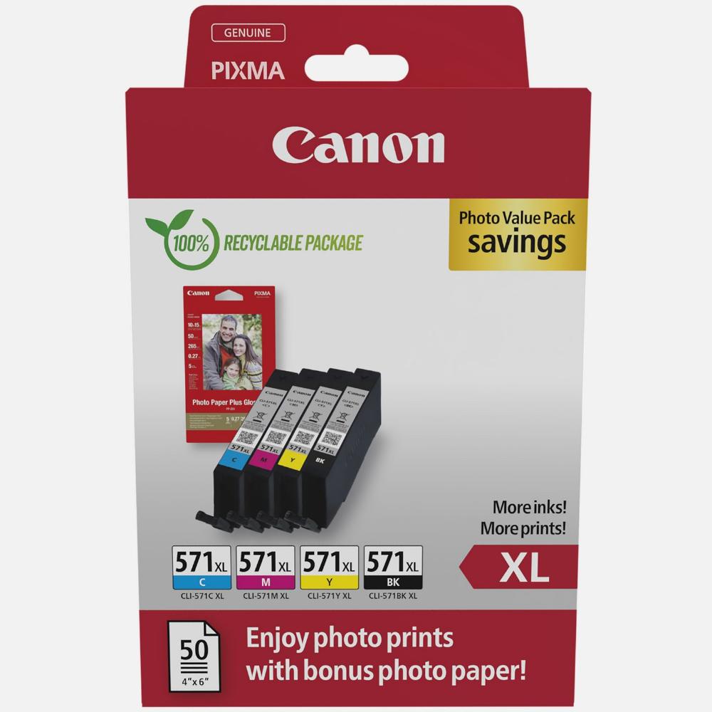 Canon Μελάνι Inkjet CLI-571XL MultiPack CMYK (0332C006) (CANCLI-571XLMP) - SCAX