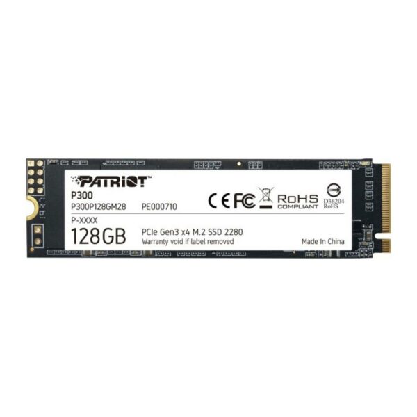 Patriot P300 128 GB PCIe 3.0 x4 NVMe 1.3 M.2 2280 (P300P128GM28) (PATRP300P128GM28) - SCAX