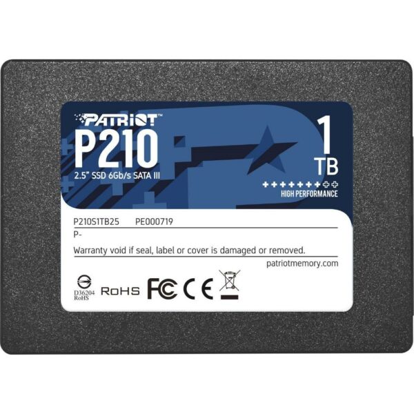 Patriot P210 1 TB Black SATA 6 Gb/s 25" (P210S1TB25) (PATRP210S1TB25) - SCAX