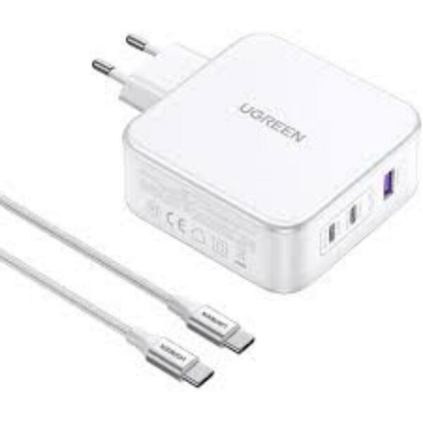 Ugreen Charger 15339 Nexode 2xUSB-C USB-A 3.0 PD3.0 QC4.0 GaN 140W white (15339) (UGR15339) - SCAX