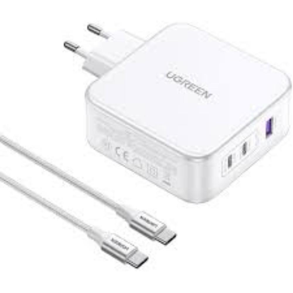 Ugreen Charger 15339 Nexode 2xUSB-C USB-A 3.0 PD3.0 QC4.0 GaN 140W white (15339) (UGR15339) - SCAX