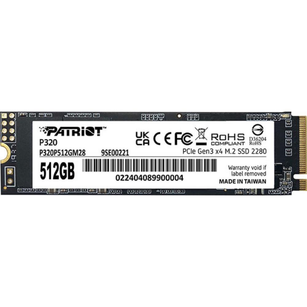 Patriot P320 512 GB PCIe 3.0 x4 NVMe 1.3 M.2 2280 (P320P512GM28) (PATRP320P512GM28) - SCAX Patriot P320 512 GB PCIe 3.0 x4 NVMe 1.3 M.2 2280 (P320P512GM28) (PATRP320P512GM28) - SCAX