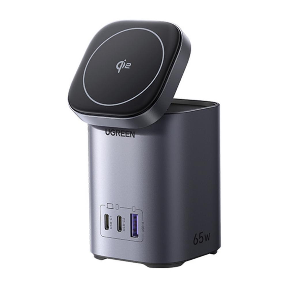 Ugreen Επιτραπέζιος γρήγορος φορτιστής 2in1 X555 USB + 2x USB-C 65W GaN (55321) (UGR55321) - SCAX