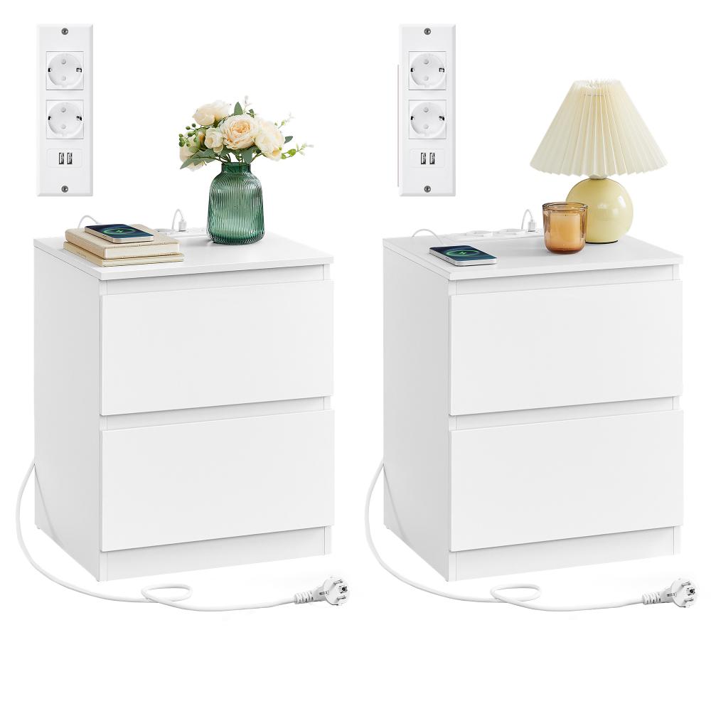 Vasagle κομοδίνο με ενσωματωμένη πριζα και 2 θύρες usb