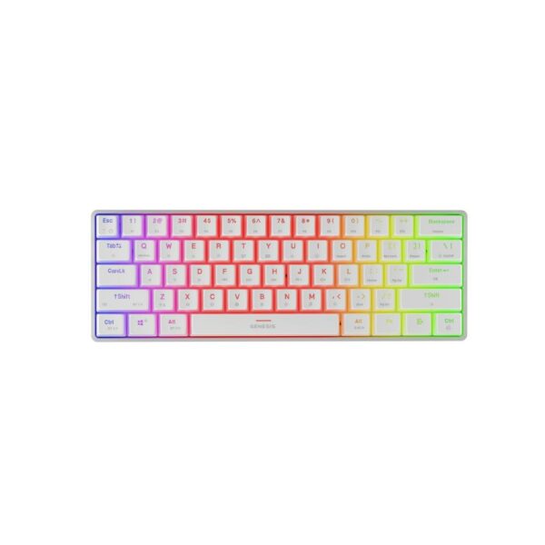 Genesis Gaming Keyboard Thor 660 G2 US White Wireless RGB Mechanical Cateron Red (NKG-1917) GNSNKG-1917) - SCAX