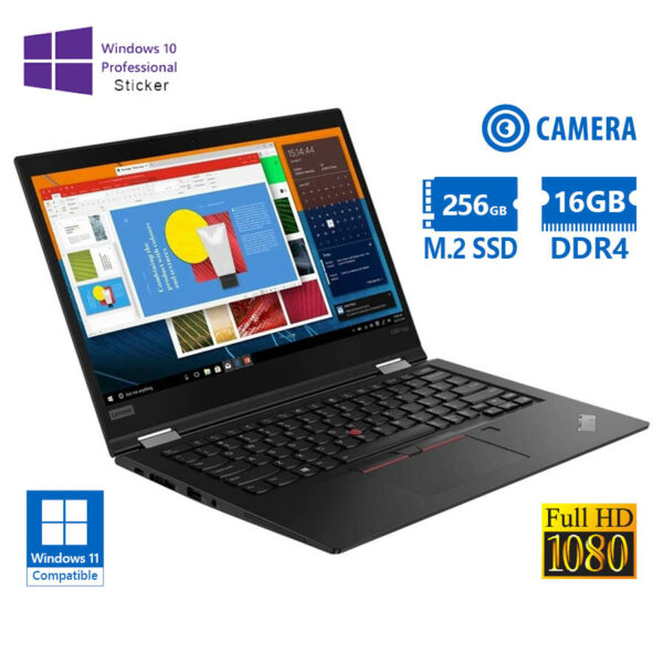 Lenovo (A-) ThinkPad X390 i7-8665U/13.3``FHD/16GB DDR4/256GB M.2 SSD/No ODD/Camera/10H Grade A- Refu - SCAX