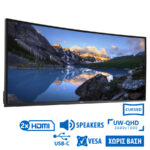 Used (A-) UltraSharp Monitor U3818DW Curved/Dell/38``UW-QHD/3840x1600/No Stand/Black/w/Speakers/Grad - SCAX